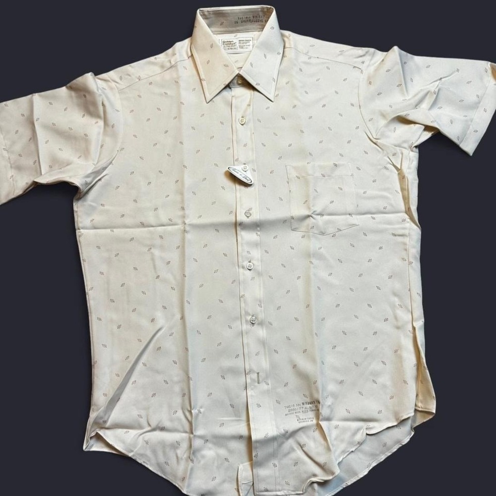 VTG sears men's store golden‎ comfort ultressa perma-prest 70s button shirt XL